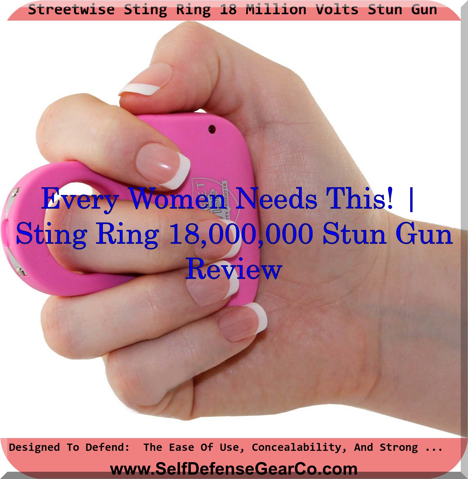 Streetwise Sting Ring 18 Million Volts Stun Gun