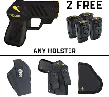 Taser Pulse Blowout Bundle w/ 2 FREE Cartridges + Any Holster - STICKY HOLSTER