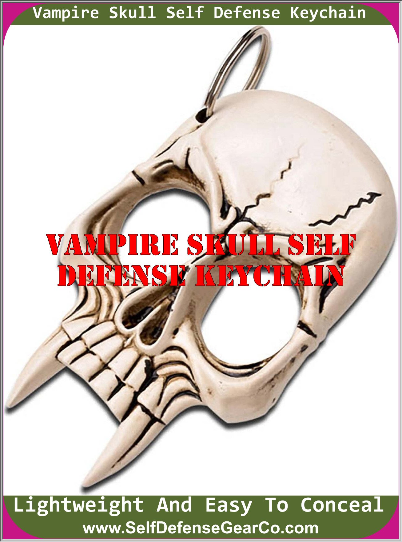 Vampire Skull Self Defense Keychain