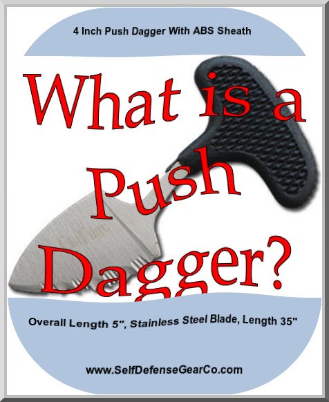 4 Inch Push Dagger With ABS Sheath