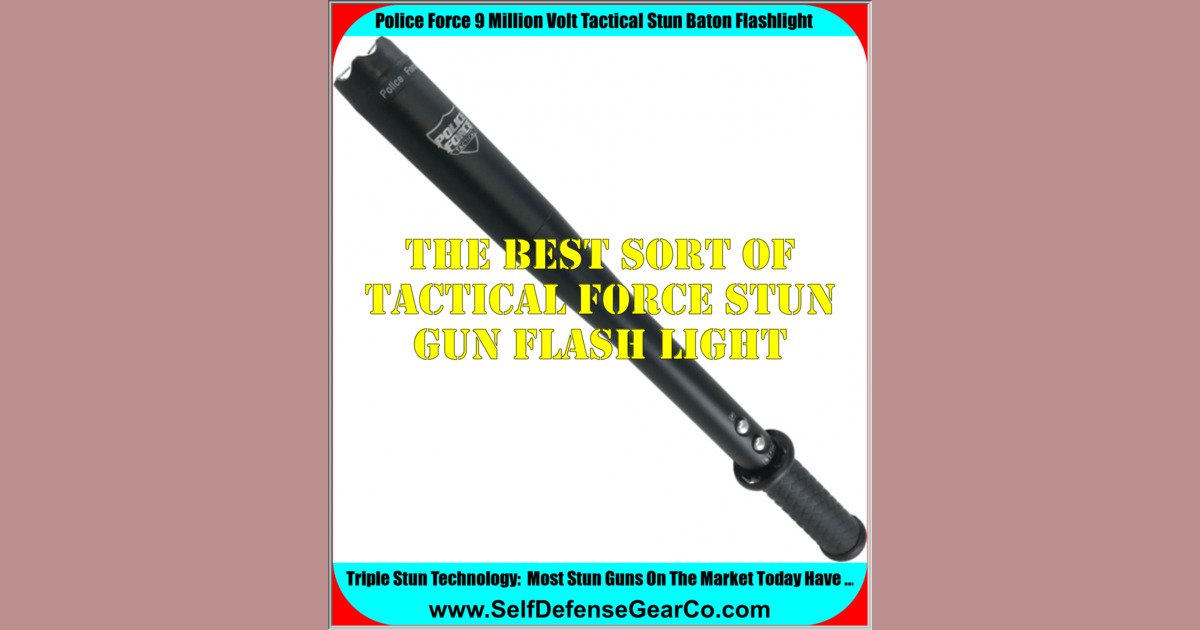 Police Force 9 Million Volt Tactical Stun Baton Flashlight