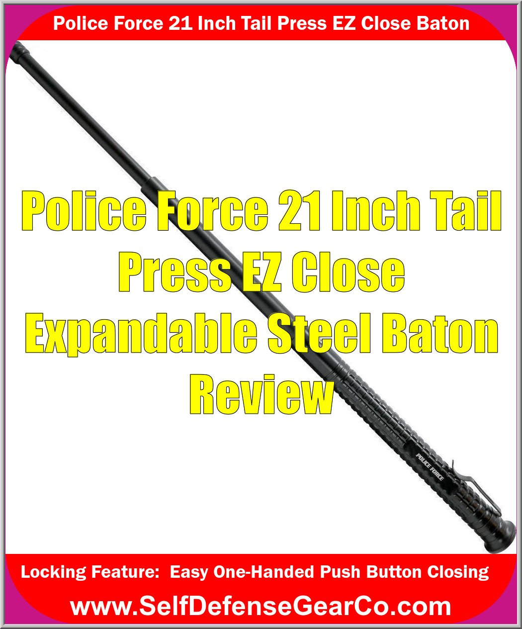 Police Force 21 Inch Tail Press EZ Close Baton
