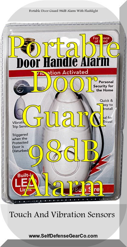 Portable Door Guard 98dB Alarm With Flashlight