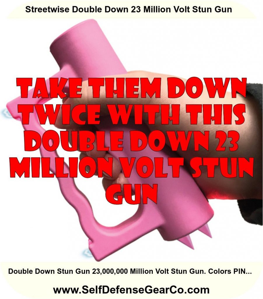 Take Them Down Twice With This Double Down 23 Million Volt Stun Gun Personal Protection 6220